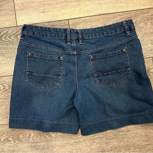 🎄George  Jean Shorts Bermuda Style Dark Wash Size 12 - Picture 3 of 8